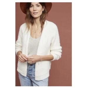 Anthropologie Sleeping On Snow Northbound Eyelash Cozy Cardigan Cream Size Small